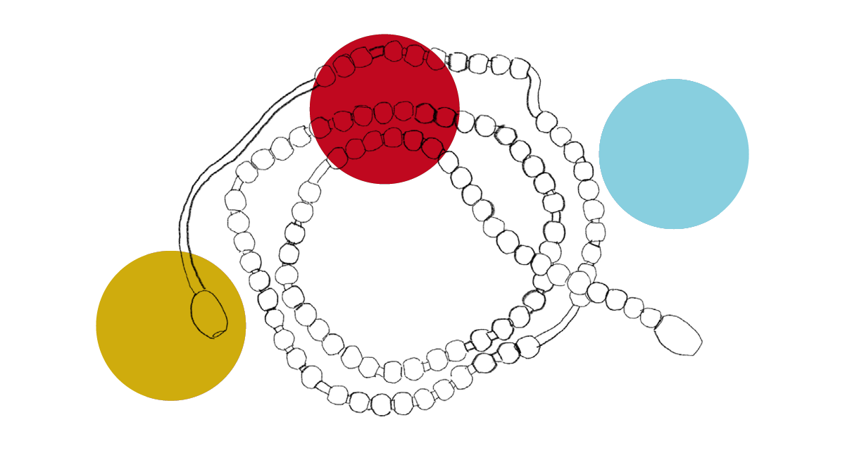 szkic biżuterii i kolorowe okręgi