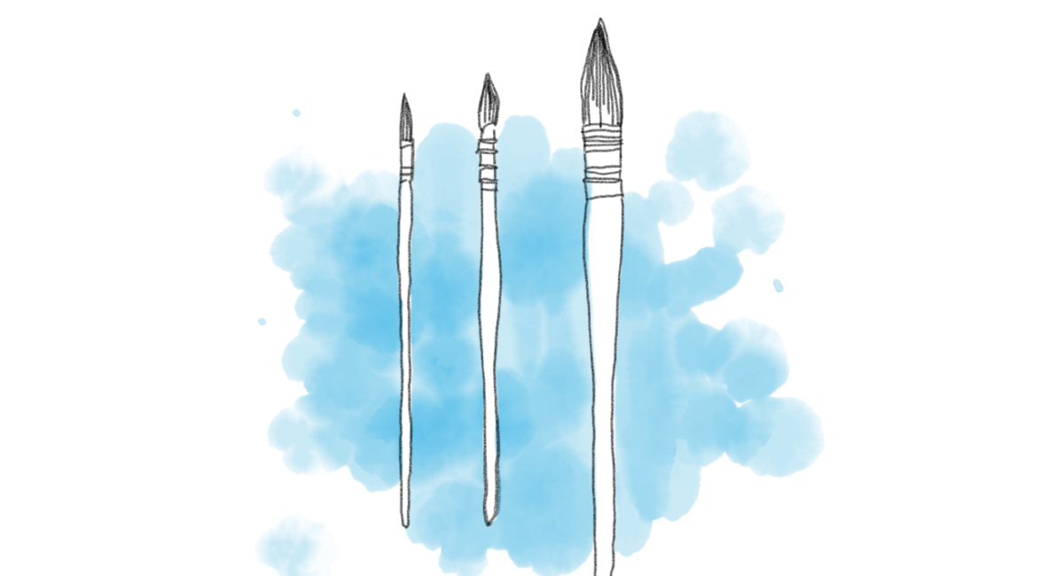 Grafika z 3 pędzlami.