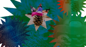 grafika z motywem ozdób świątecznych