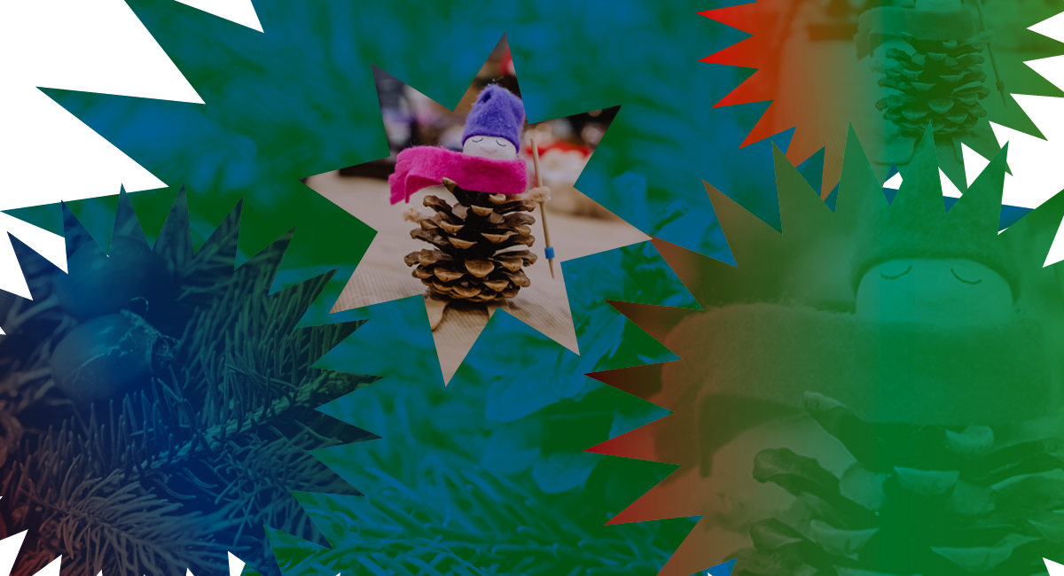 grafika z motywem ozdób świątecznych