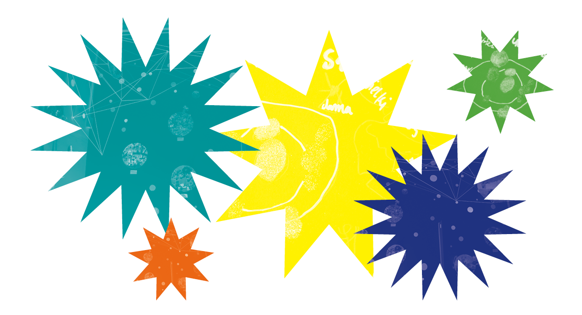 Grafika z gwiazdkami.