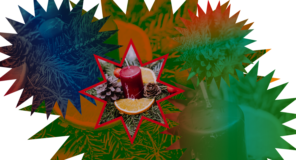 grafika z motywem ozd&oacute;b świątecznych