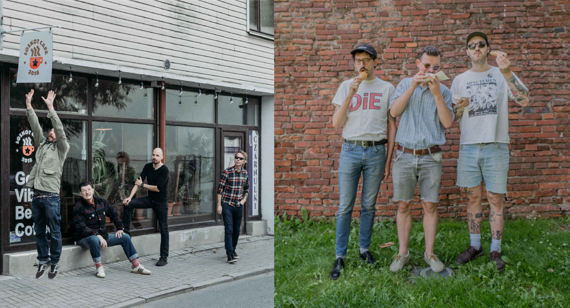 połączone w jeden kadr zdjęcia zespołów